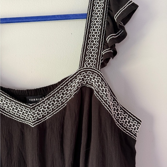 Torrid‎ Black and White Lace Trim Tank Top - Size 3X - Picture 4 of 7